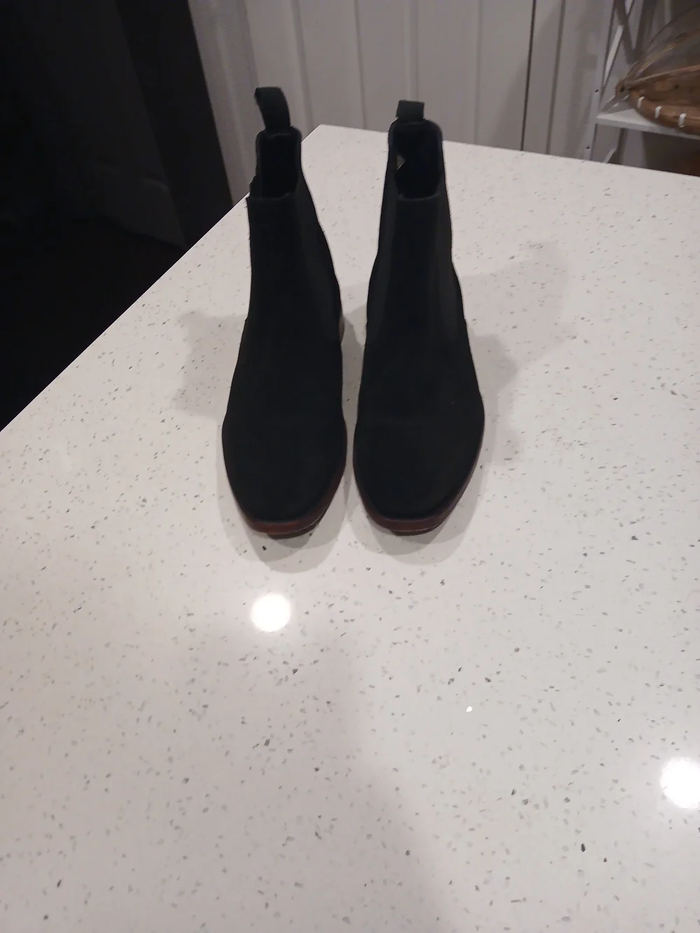 Men's Black Slip-On Boat Chelsea Shoes